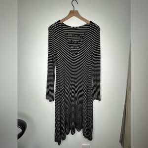 American Eagle Outfitters Soft And Sexy Stripe Ribbed Cross Front  Dress Size L